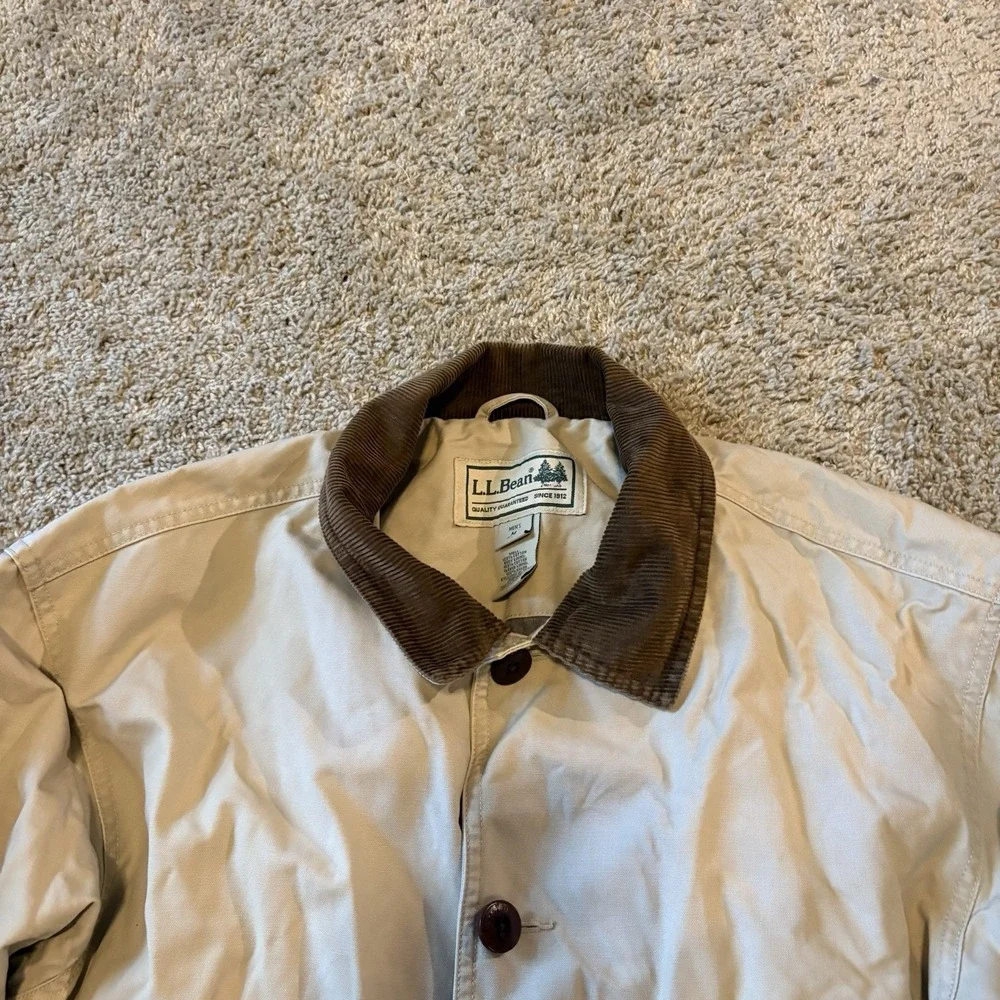 Vintage L.L.Bean Barn Coat Men's M Tan Corduroy Chore Field Hunting Utility